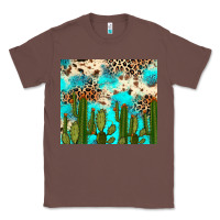 Chestnut cactus turquoise leopard cowhide tumbler rana Classic Tee - RanaPortraitStore