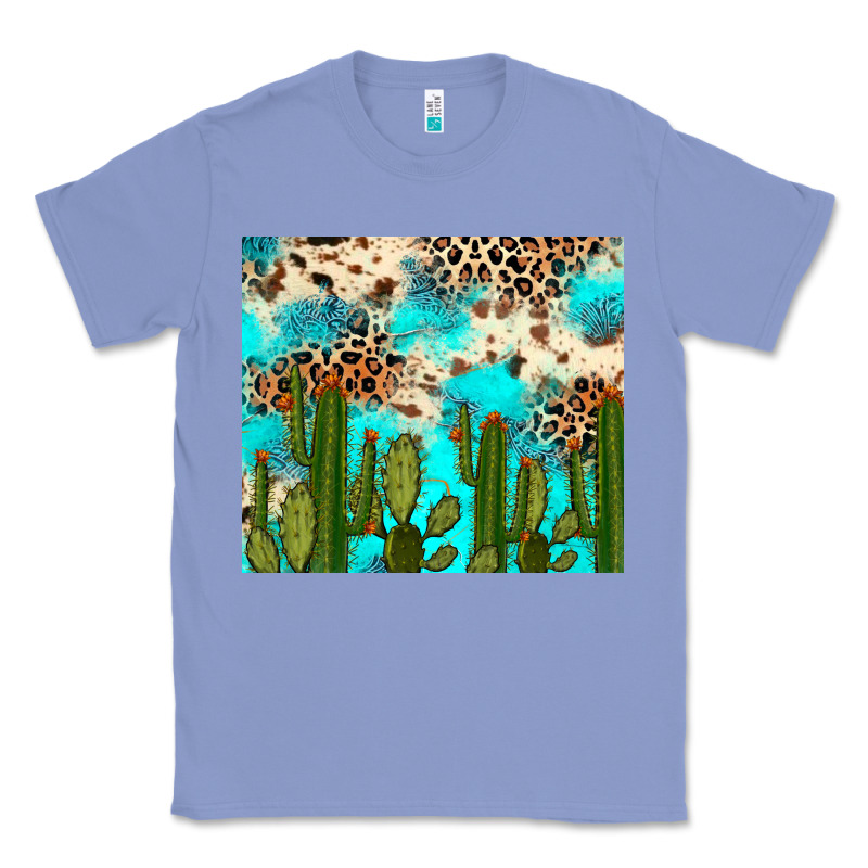 Cactus Turquoise Leopard Cowhide Tumbler Rana Classic Tee by RanaPortraitStore | Teevron
