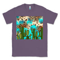 Lavender cactus turquoise leopard cowhide tumbler rana Classic Tee - RanaPortraitStore