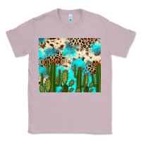 Lilac cactus turquoise leopard cowhide tumbler rana Classic Tee - RanaPortraitStore