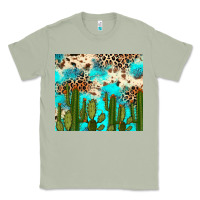 Matcha cactus turquoise leopard cowhide tumbler rana Classic Tee - RanaPortraitStore