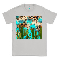 Moon Dust cactus turquoise leopard cowhide tumbler rana Classic Tee - RanaPortraitStore
