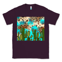 Plum cactus turquoise leopard cowhide tumbler rana Classic Tee - RanaPortraitStore