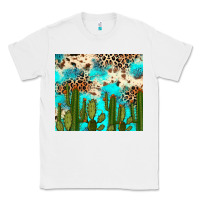 White cactus turquoise leopard cowhide tumbler rana Classic Tee - RanaPortraitStore