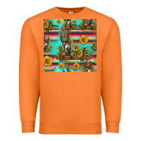 Carrot sunflowers donkey seamless pattern Premium Sweatshirt - HRA Design Shop