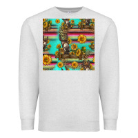 Oatmeal Heather sunflowers donkey seamless pattern Premium Sweatshirt - HRA Design Shop
