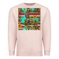 Pale Pink sunflowers donkey seamless pattern Premium Sweatshirt - HRA Design Shop