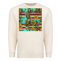 Sandshell sunflowers donkey seamless pattern Premium Sweatshirt - HRA Design Shop