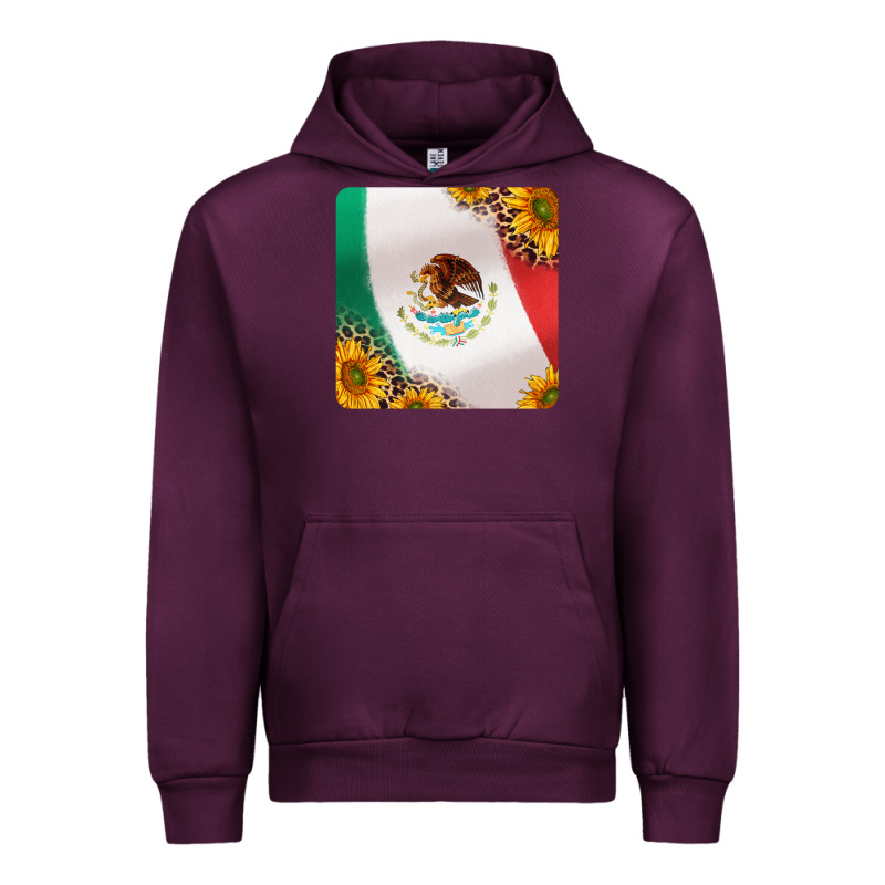 Mexican Flag Sunflowers And Leopard Coaster Urban Hoodie by Jasminsmagicworld | Teevron