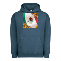 Pigment Midnight Navy mexican flag sunflowers and leopard coaster Urban Hoodie - Jasminsmagicworld