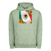 Pigment Oil Green mexican flag sunflowers and leopard coaster Urban Hoodie - Jasminsmagicworld