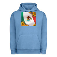Pigment Pebble Blue mexican flag sunflowers and leopard coaster Urban Hoodie - Jasminsmagicworld