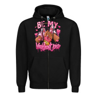Black be my valentine afro girl sneakers Zipper Hoodie - RanaPortraitStore