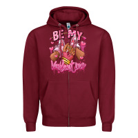 Burgundy be my valentine afro girl sneakers Zipper Hoodie - RanaPortraitStore