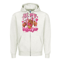 Oatmeal Heather be my valentine afro girl sneakers Zipper Hoodie - RanaPortraitStore