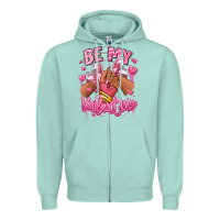 Seafoam be my valentine afro girl sneakers Zipper Hoodie - RanaPortraitStore