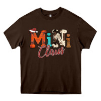Chocolate Brown Mini Claus Heavy Core Tee - CowhideDigitalArt
