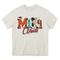 Cream Mini Claus Heavy Core Tee - CowhideDigitalArt