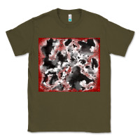 Army Green cowhide glitter tooled leather Classic Tee - RanaPortraitStore