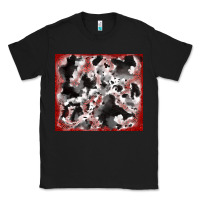 Black cowhide glitter tooled leather Classic Tee - RanaPortraitStore