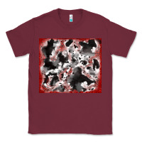 Burgundy cowhide glitter tooled leather Classic Tee - RanaPortraitStore