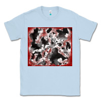 Dusty Blue cowhide glitter tooled leather Classic Tee - RanaPortraitStore