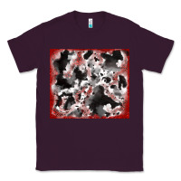 Plum cowhide glitter tooled leather Classic Tee - RanaPortraitStore
