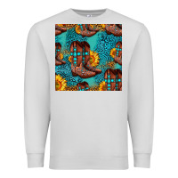 Dove Grey western boots seamless pattern Premium Sweatshirt - HRA Design Shop
