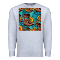 Heather Grey western boots seamless pattern Premium Sweatshirt - HRA Design Shop