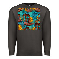 Smoke western boots seamless pattern Premium Sweatshirt - HRA Design Shop