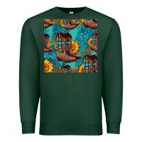 Sports Green western boots seamless pattern Premium Sweatshirt - HRA Design Shop