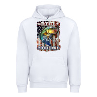 White Reel Cool Dad Bass Urban Hoodie - LillyAllenDesigns