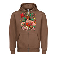 Chestnut Merry Christmas Caucasian girl sneakers Zipper Hoodie - RanaPortraitStore