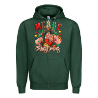 Sports Green Merry Christmas Caucasian girl sneakers Zipper Hoodie - RanaPortraitStore