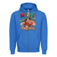 True Royal Merry Christmas Caucasian girl sneakers Zipper Hoodie - RanaPortraitStore