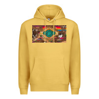 Antique Gold western gemstone and leopard with serape licanse plate Premium Hoodie - Artiststas