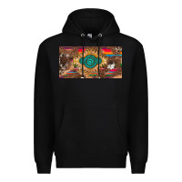 Black western gemstone and leopard with serape licanse plate Premium Hoodie - Artiststas