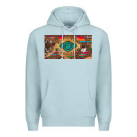 Blue Mist western gemstone and leopard with serape licanse plate Premium Hoodie - Artiststas