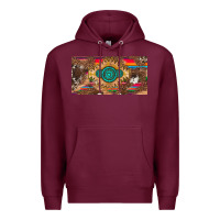 Burgundy western gemstone and leopard with serape licanse plate Premium Hoodie - Artiststas