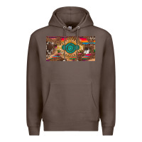 Coffee western gemstone and leopard with serape licanse plate Premium Hoodie - Artiststas