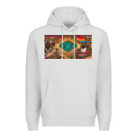 Dove Grey western gemstone and leopard with serape licanse plate Premium Hoodie - Artiststas