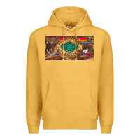 Mustard western gemstone and leopard with serape licanse plate Premium Hoodie - Artiststas