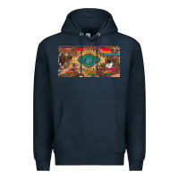 Navy western gemstone and leopard with serape licanse plate Premium Hoodie - Artiststas