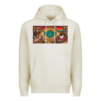 Oatmeal Heather western gemstone and leopard with serape licanse plate Premium Hoodie - Artiststas