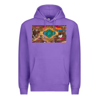 Purple western gemstone and leopard with serape licanse plate Premium Hoodie - Artiststas