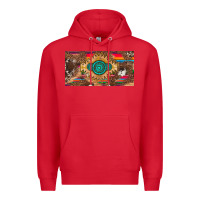Red western gemstone and leopard with serape licanse plate Premium Hoodie - Artiststas