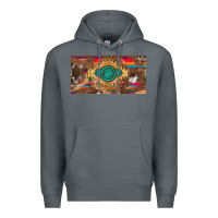 Rock western gemstone and leopard with serape licanse plate Premium Hoodie - Artiststas