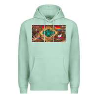 Seafoam western gemstone and leopard with serape licanse plate Premium Hoodie - Artiststas