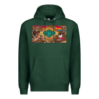 Sports Green western gemstone and leopard with serape licanse plate Premium Hoodie - Artiststas