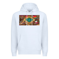 White western gemstone and leopard with serape licanse plate Premium Hoodie - Artiststas